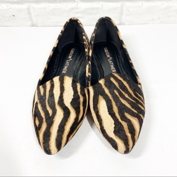 GIBSON LATIMER Animal Print Calf Hair Flats - Picture 3 of 10